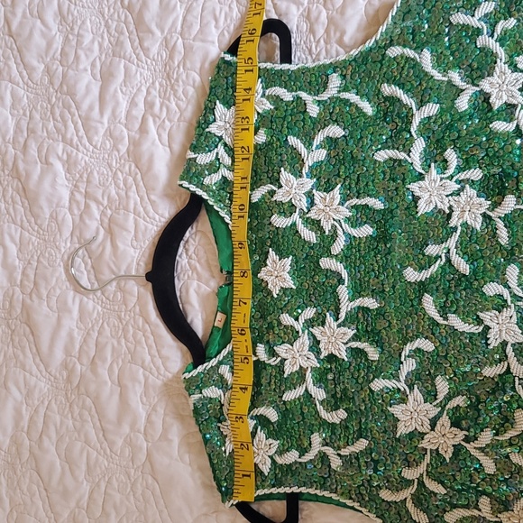 Vintage Sequin and Beaded Top Size L - Picture 11 of 14